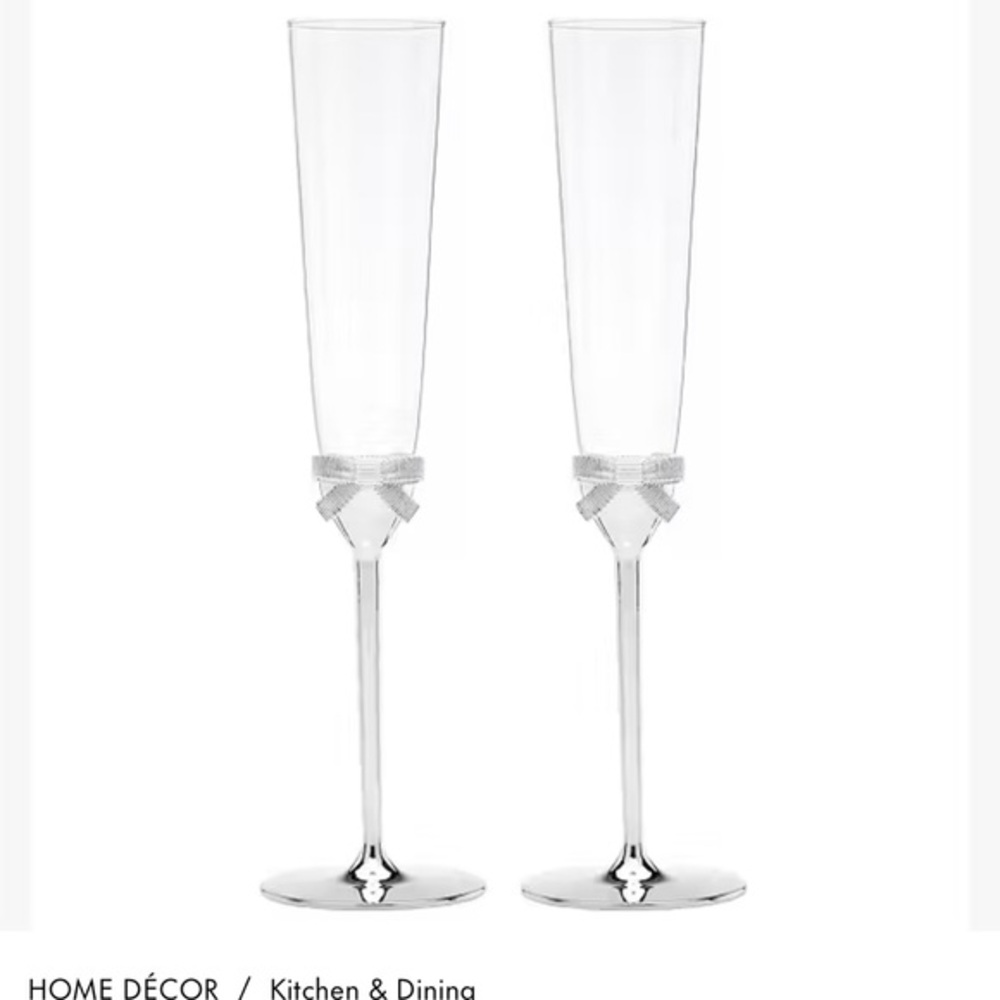 Kate Spade Grace Avenue champagne flutes